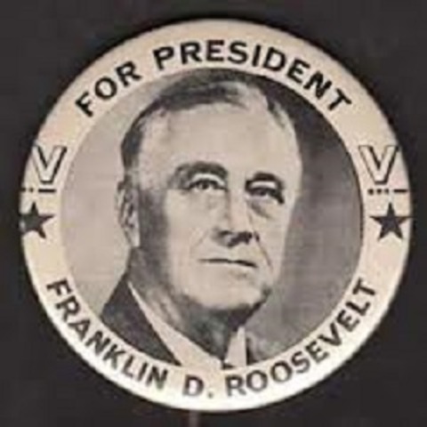 Franklin Roosevelt elected President of USA
