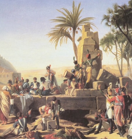 Napoleon's army discovers the Rosetta Stone