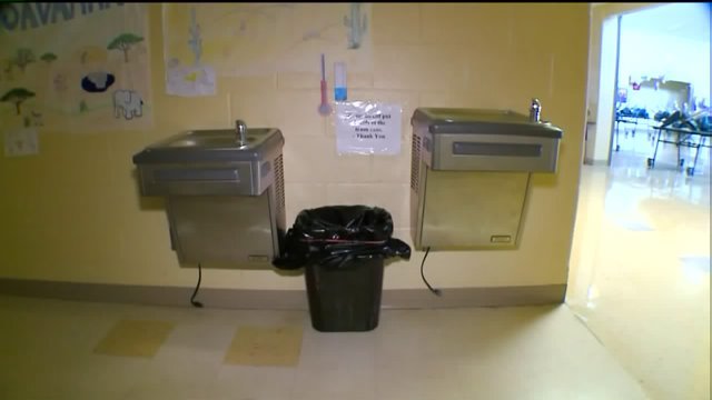 Lead is found at high levels in water fountains