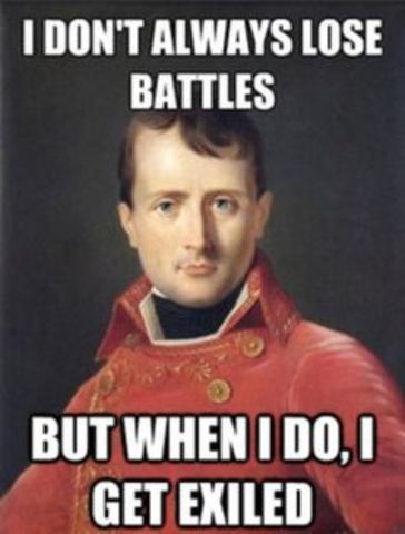 Napolean is exiled to Elba