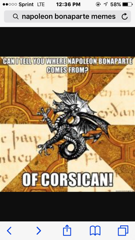 Napolean is born on Corsica