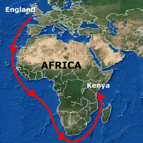 From England to Kenya