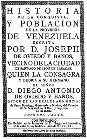 Historia de José de Oviedo y Baños