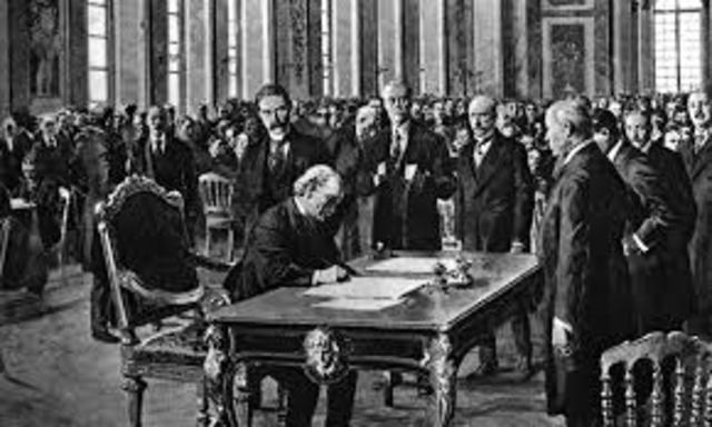 THE TREATY OF VERSAILLES SIGNED