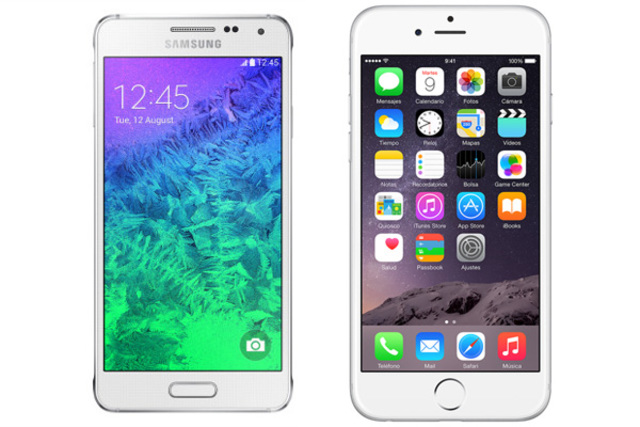 Samsung Galaxy S II y Apple iPhone