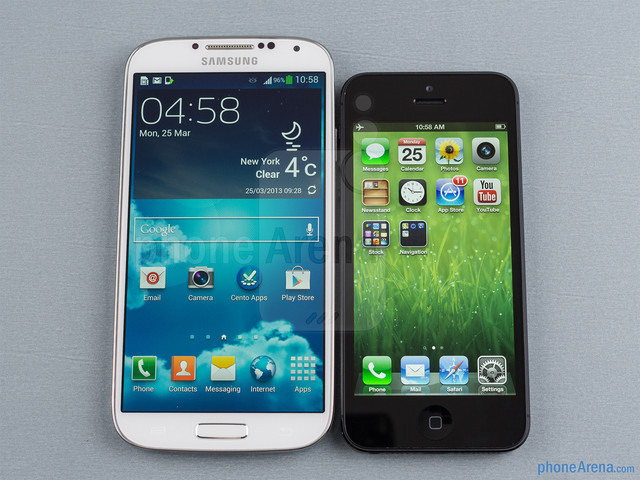 Samsung Galaxy S4 y iPhone 5