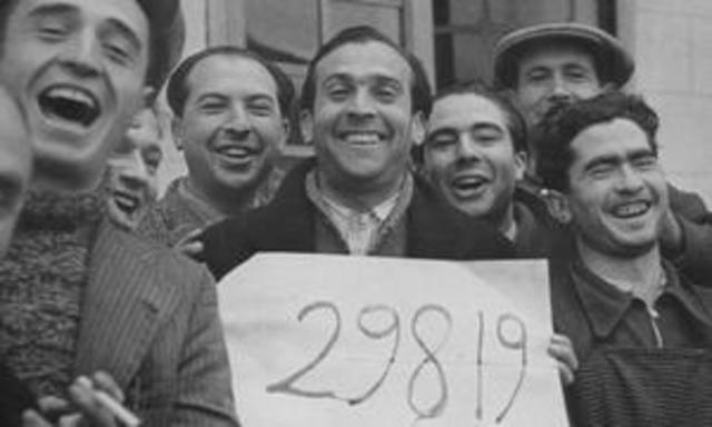 La Lotería Nacional se restablece por decreto en la zona franquista