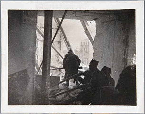 Paralización de los combates a causa de un intenso temporal