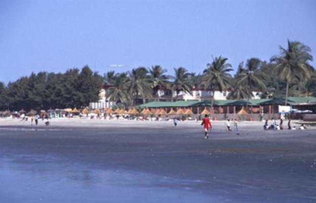 A typical beach in The Gambia