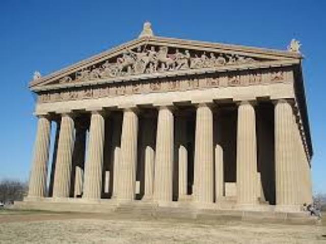 438-437 A.C Fiestas panateneas de Atenas: inauguración del Partenón.