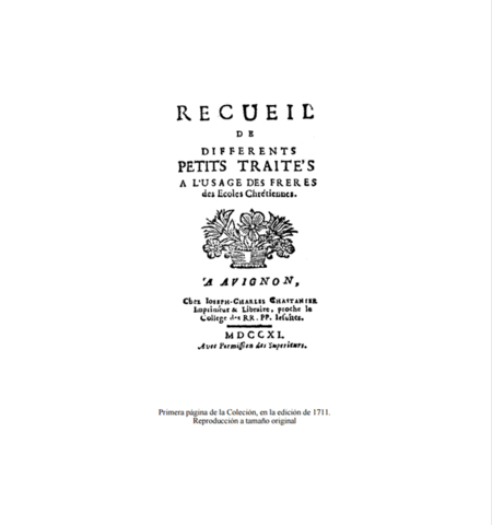 Colección de pequeños tratados para uso de los Hermanos de las Escuelas Cristianas.