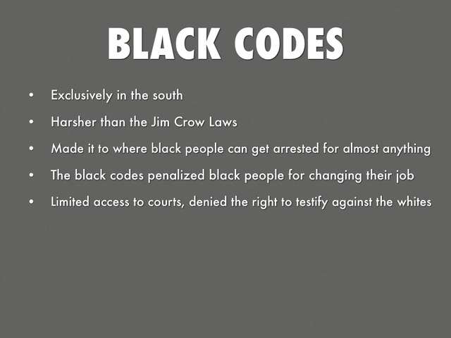Mississippi enacts first Black Codes