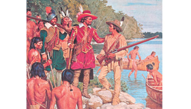 Passage d’Étienne Brûlé avec Champlain