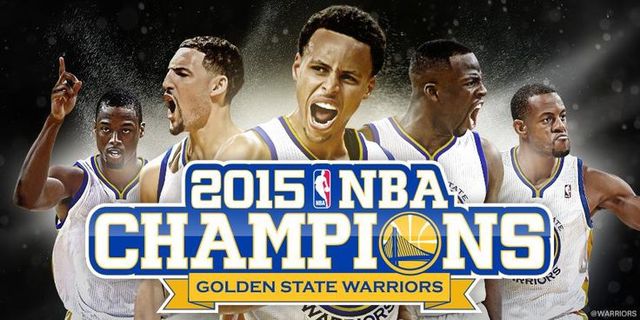 The Golden State Warriors win the 2015 NBA championship