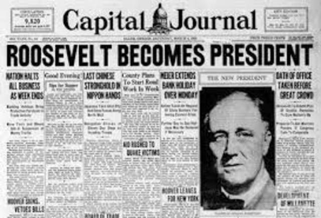 FDR Inaugurated as President