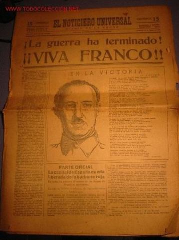 "La guerra ha terminado" Franco