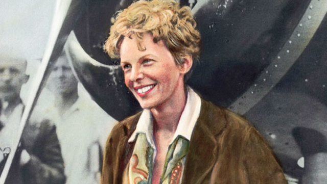 Amelia Earhart becomes first women to cross Atlantic Ocean