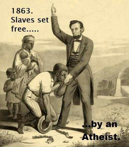 Abraham sets slaves free