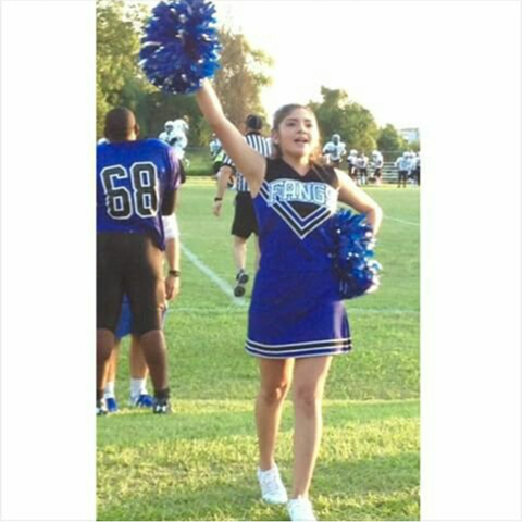 Cheering for our fisrt football game