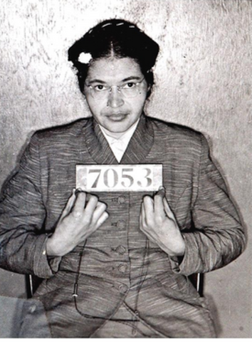 Rosa Parks refuses to give up her seat