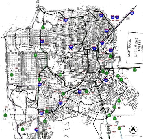 Work begins on San Francisco’s Central Freeway with construction costs at $7.8 million. It opened in 1959.