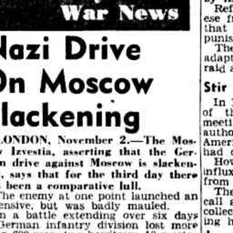 Germans have advanced to the outskirts of Moscow