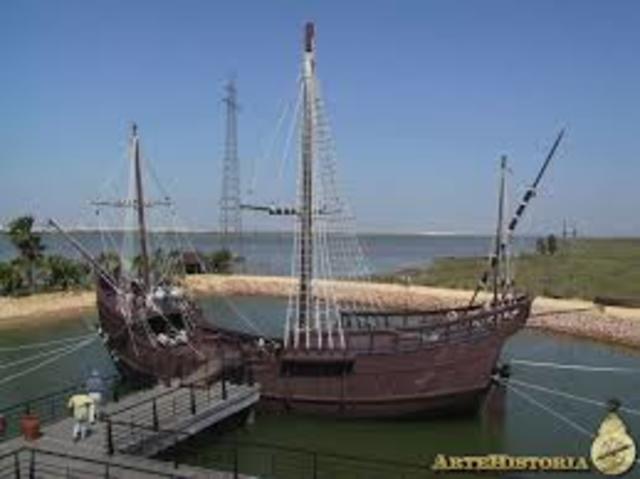Colombua set off the Puerto of Palos