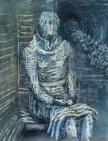 Woman Seated in the Underground