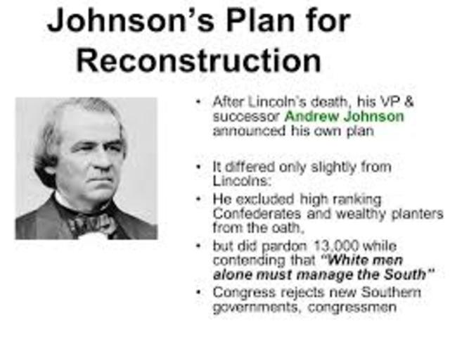 Johnson declares reconstruction complete