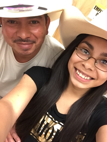 When I tried a hat with my dad