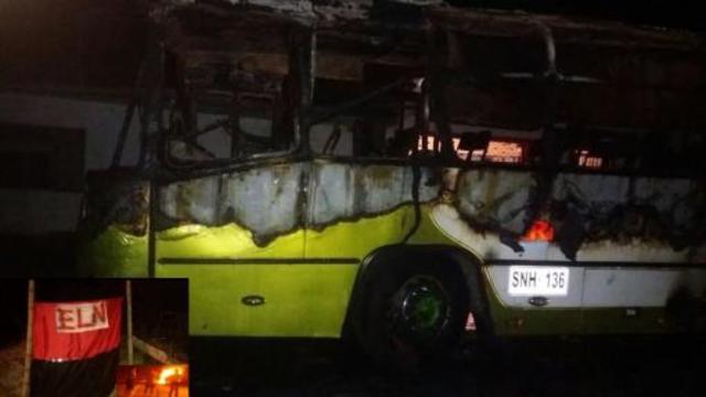 ELN INCINERA 8 VEHICULOS