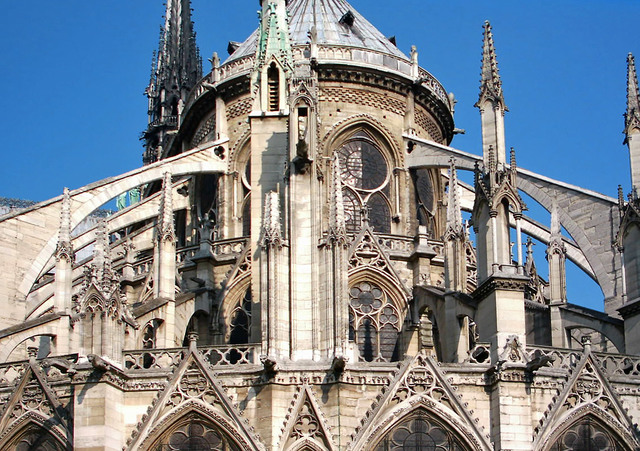 Flying buttresses, Cathedral of Notre-Dame, Paris, France (1211-90)
