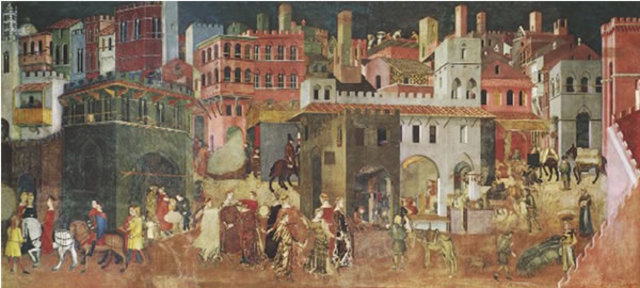 Ambrogio lorenzetti: Allegory of good government (1338-39)