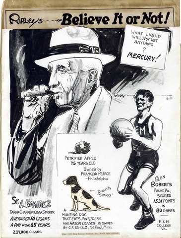 His first comic published in Ripleys believe it or not