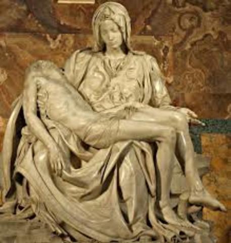 1497 Miguel ángel termina de esculpir La Piedad.