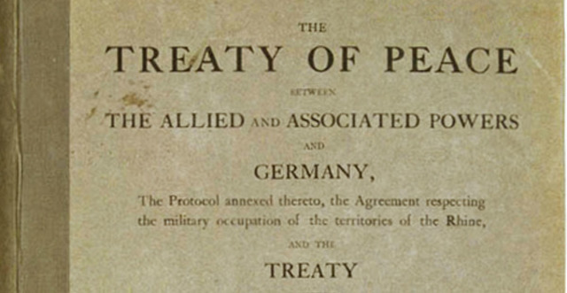 The Treaty of Versailles signed