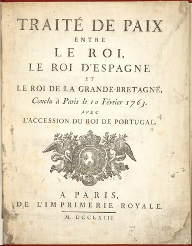 Signature du Traité de Paris