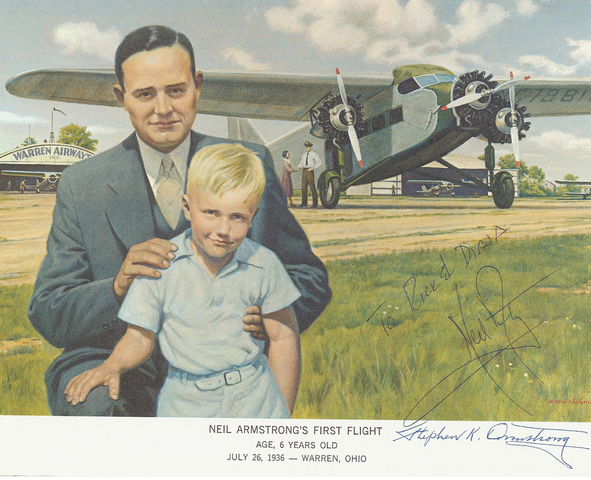 Neil's first airplane ride