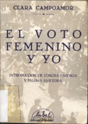 Publicacion de su libro: El voto Femenino y yo: Mi pecado mortal