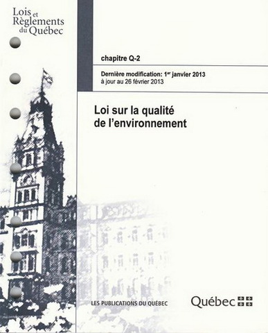 6-Adoption de la loi sur la qualité de l'environnement