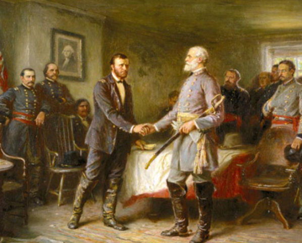 Lee surrenders at Appomattox