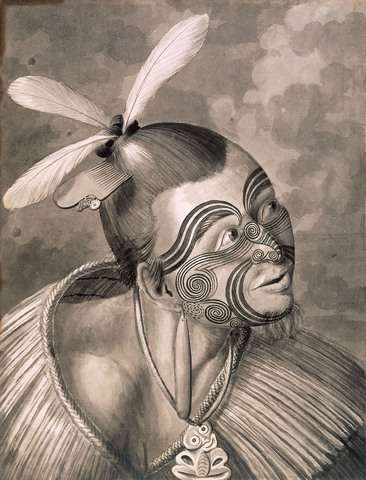 Portrait of Maori, Sydney Parkinson (Sayre 11.3.1)
