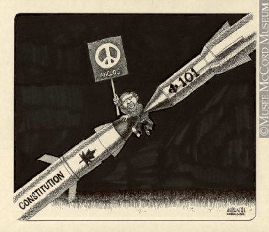 Bill 101 introduced by Parti Quebecois, Rene Levesque