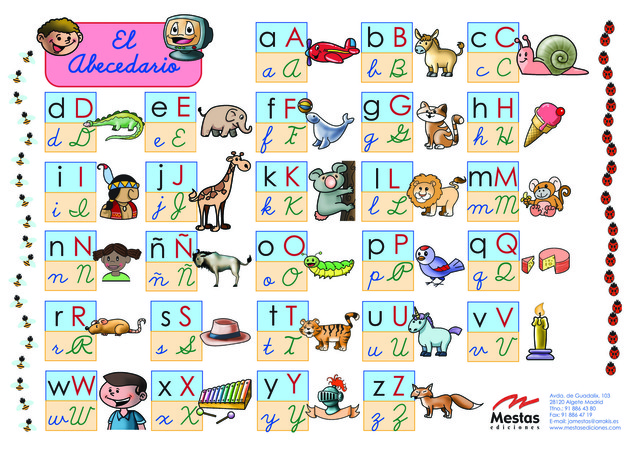 Aprendo el abecedario en la escuela