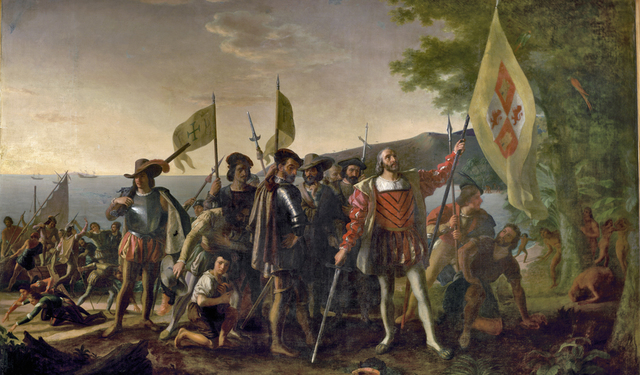 Christopher Columbus discovers Haiti