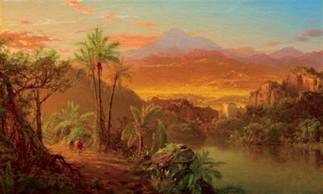 "Travelers in a Tropical Paridise" painted
