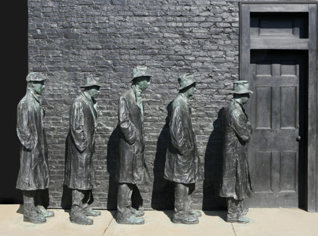 "Depression Bread Lines" by George Segal