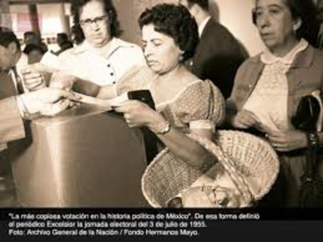 Voto femenino en Mexico