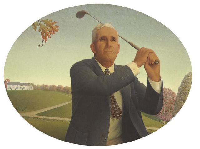 "The American Golfer" Painted