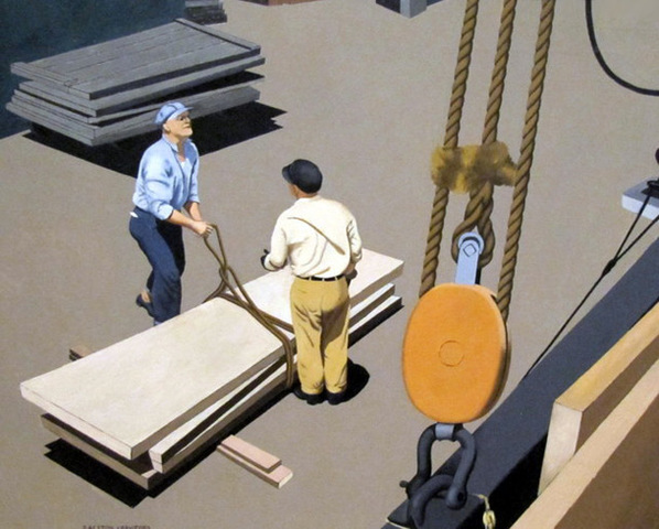 Sailors and Ships is painted